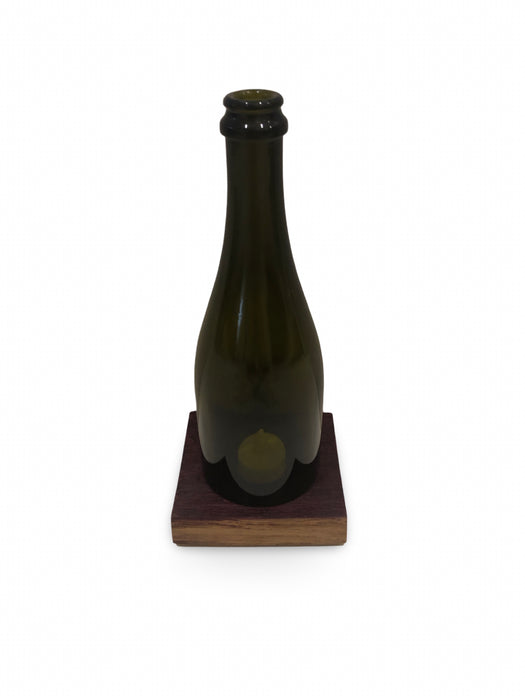 Wine bottle tea light lamp