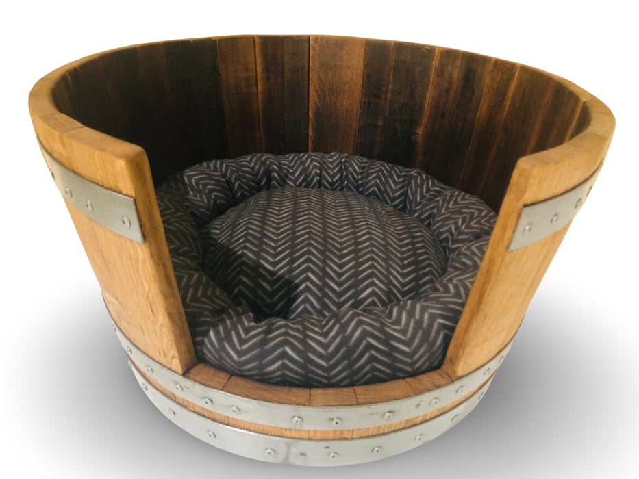 Round Half Barrel Dog Bed