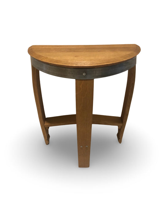 Half Round Barrel End Table