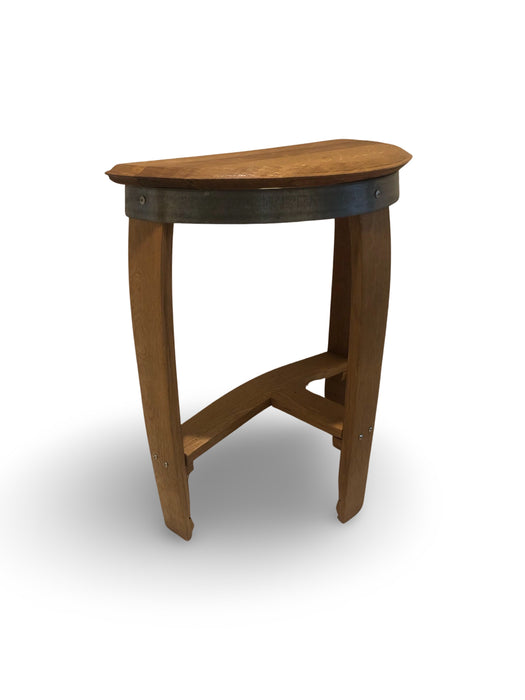 Half Round Barrel End Table