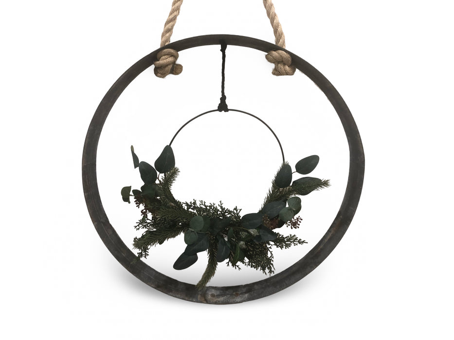 Barrel Hoop With Wreath